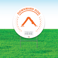 Downward Dog Pose Mindfulness Yard Sign