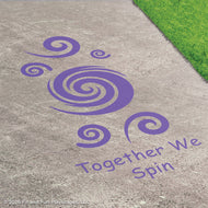 Together We™ Spin Inclusive Play Reusable Playground Stencil