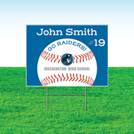 Baseball Team Yard Signs, Rectangular or Contour Cut, Customizable