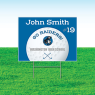 Golf Team Yard Signs, Rectangular or Contour Cut, Customizable