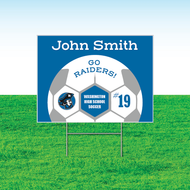 Soccer Team Yard Signs, Rectangular or Contour Cut, Customizable