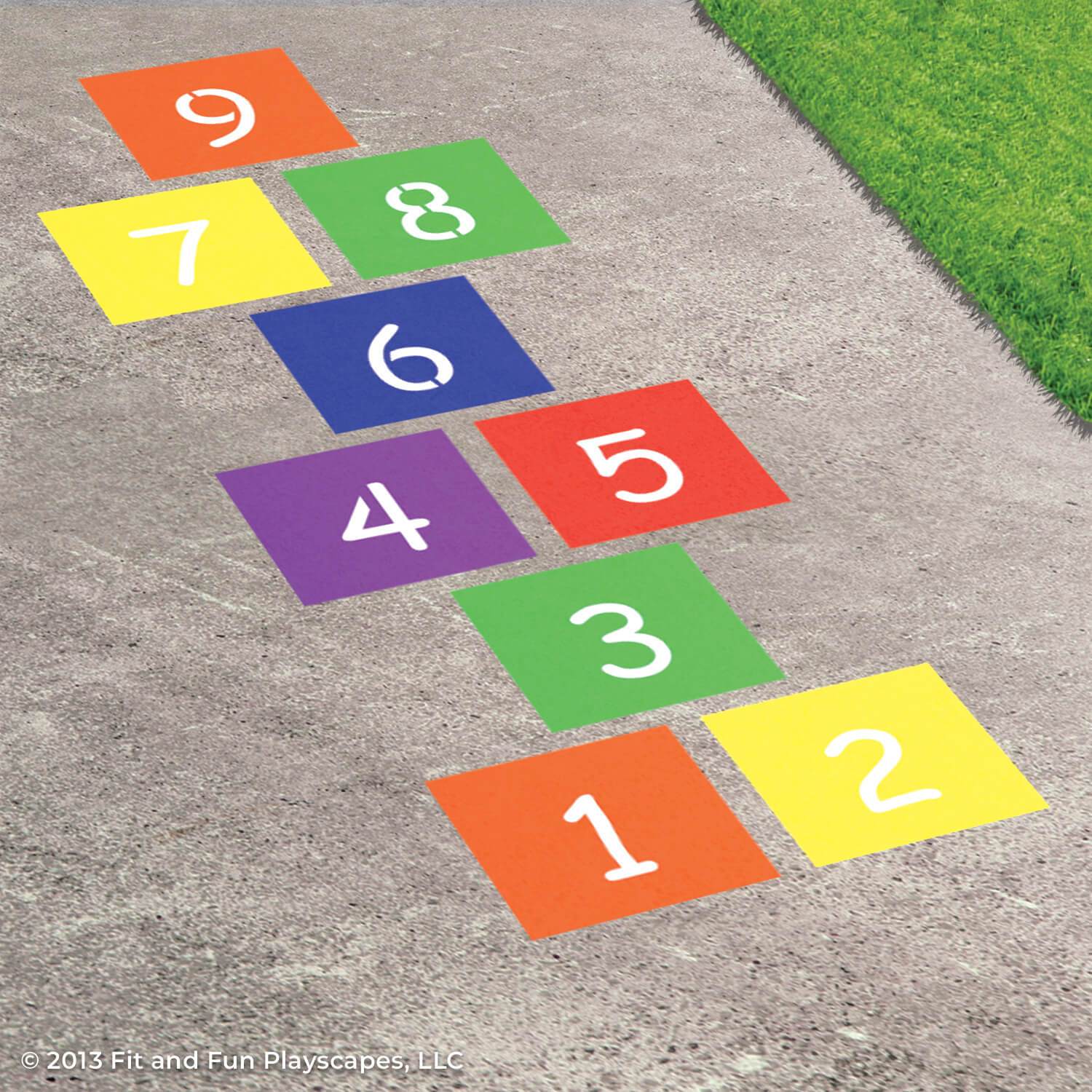Classic Hopscotch Reusable Playground Stencil