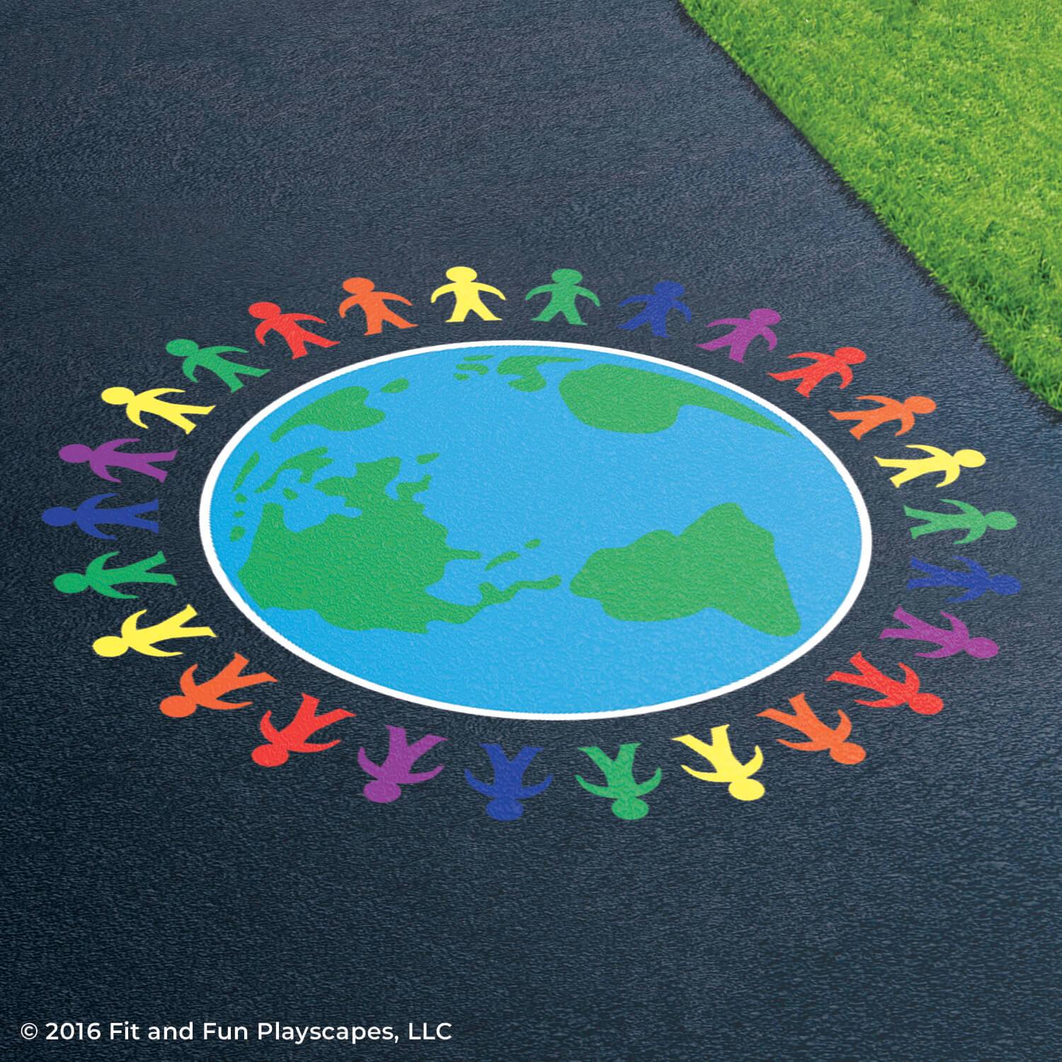 Community Togetherness Reusable Playground Stencil