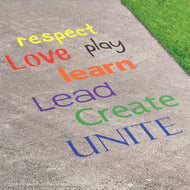 Spanish Inspirational Words Reusable Stencil