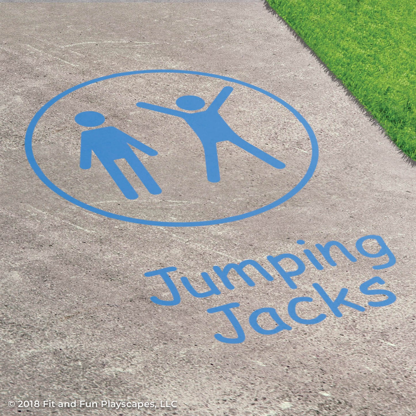 Fitness Activity Circuit Reusable Playground Stencil Package