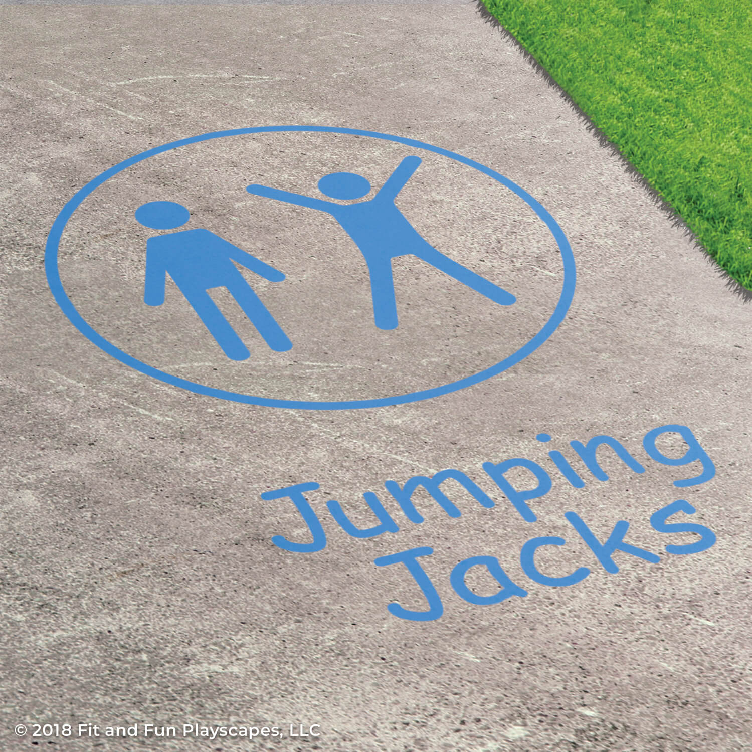 Fitness Activity Circuit Reusable Playground Stencil Package