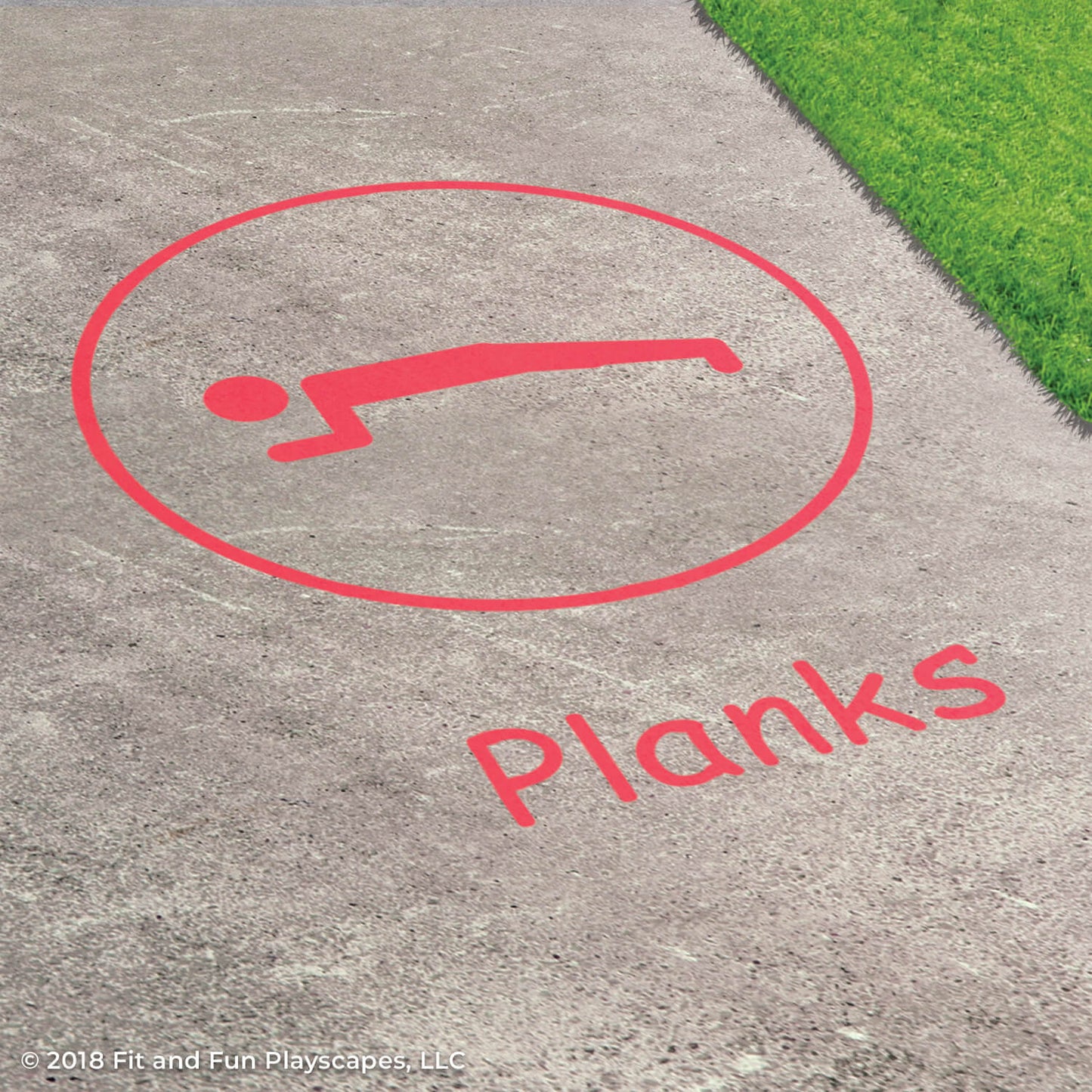 Fitness Activity Circuit Reusable Playground Stencil Package