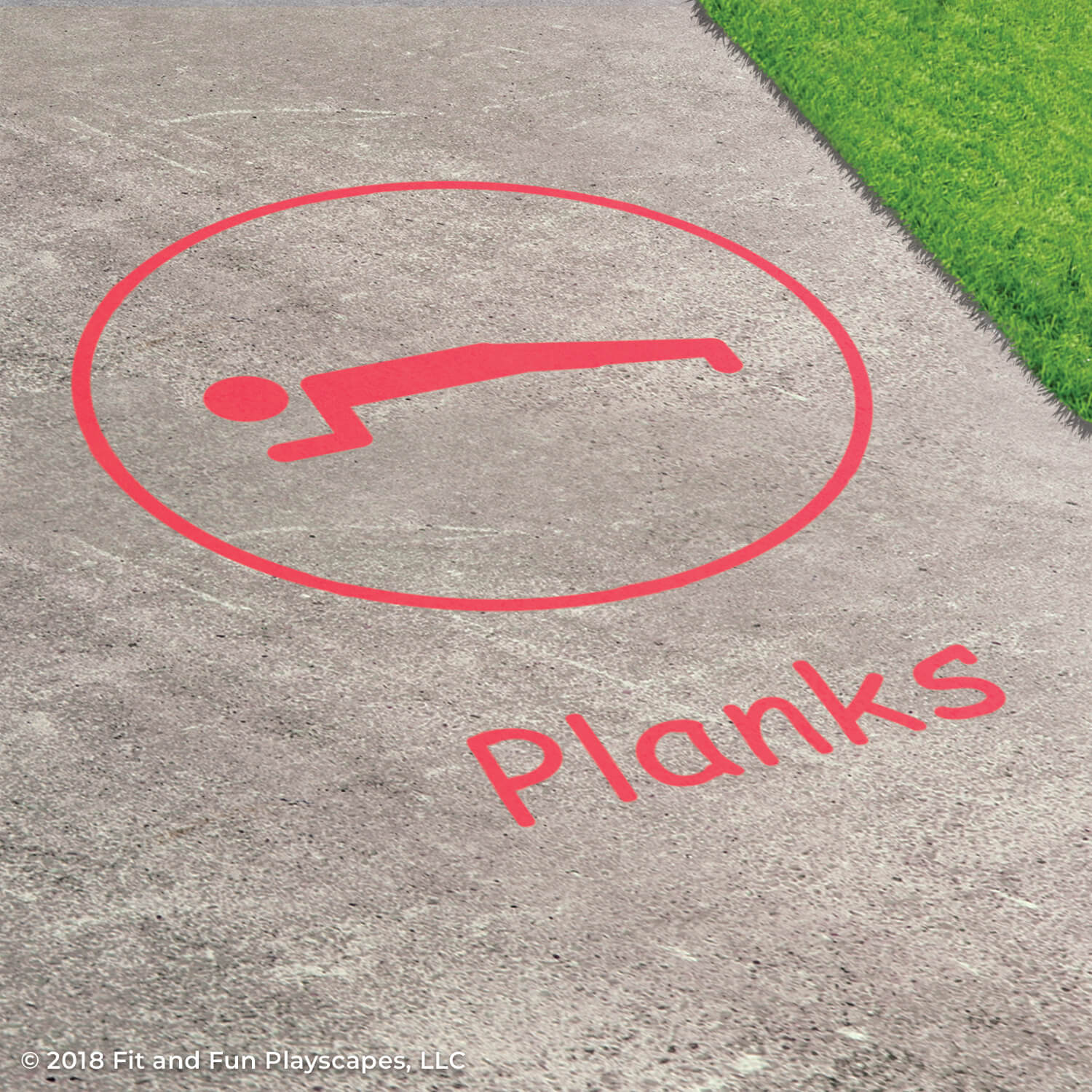 Fitness Activity Circuit Reusable Playground Stencil Package