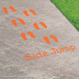 Side Jump Reusable Playground Stencil