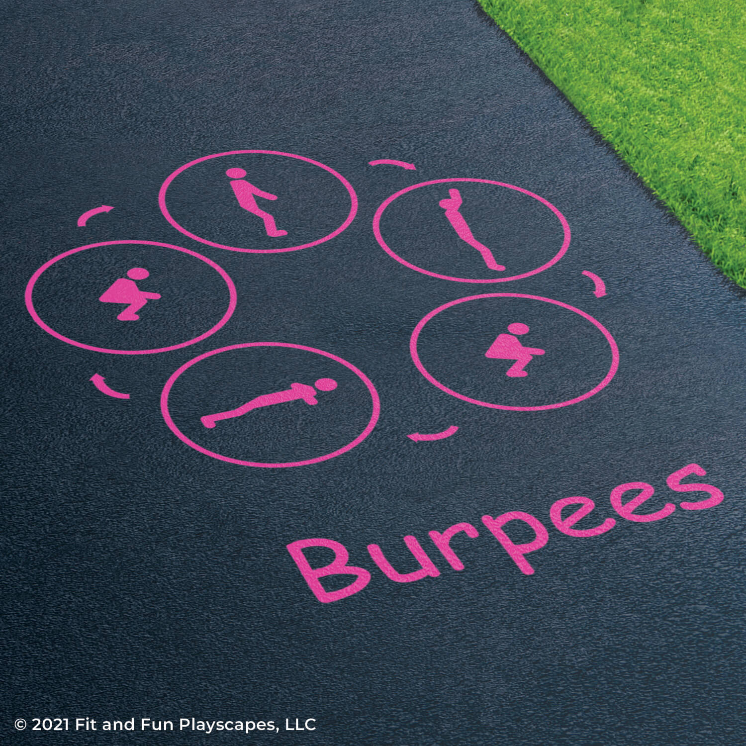 Fitness Activity Circuit Reusable Playground Stencil Package