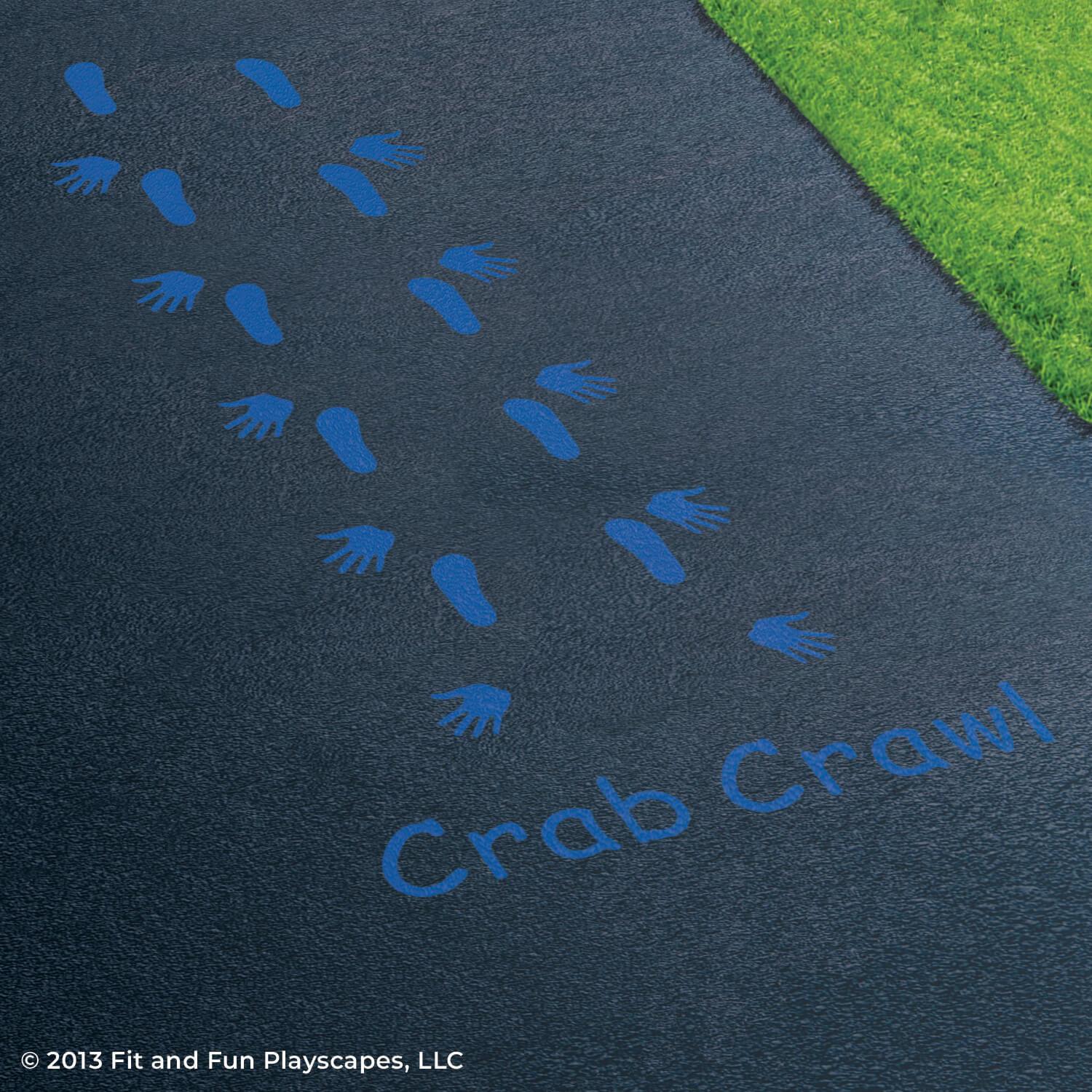 Crab Crawl Reusable Playground Stencil