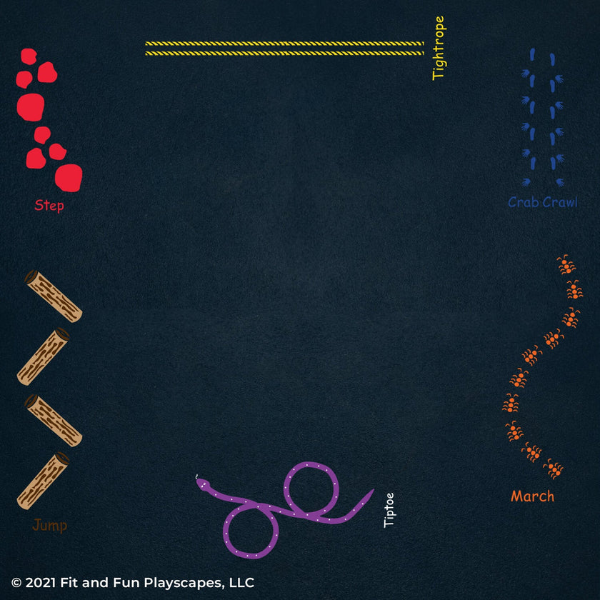 Nature Activity Circuit Reusable Playground Stencil Package