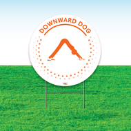Downward Dog Pose Mindfulness Yard Sign