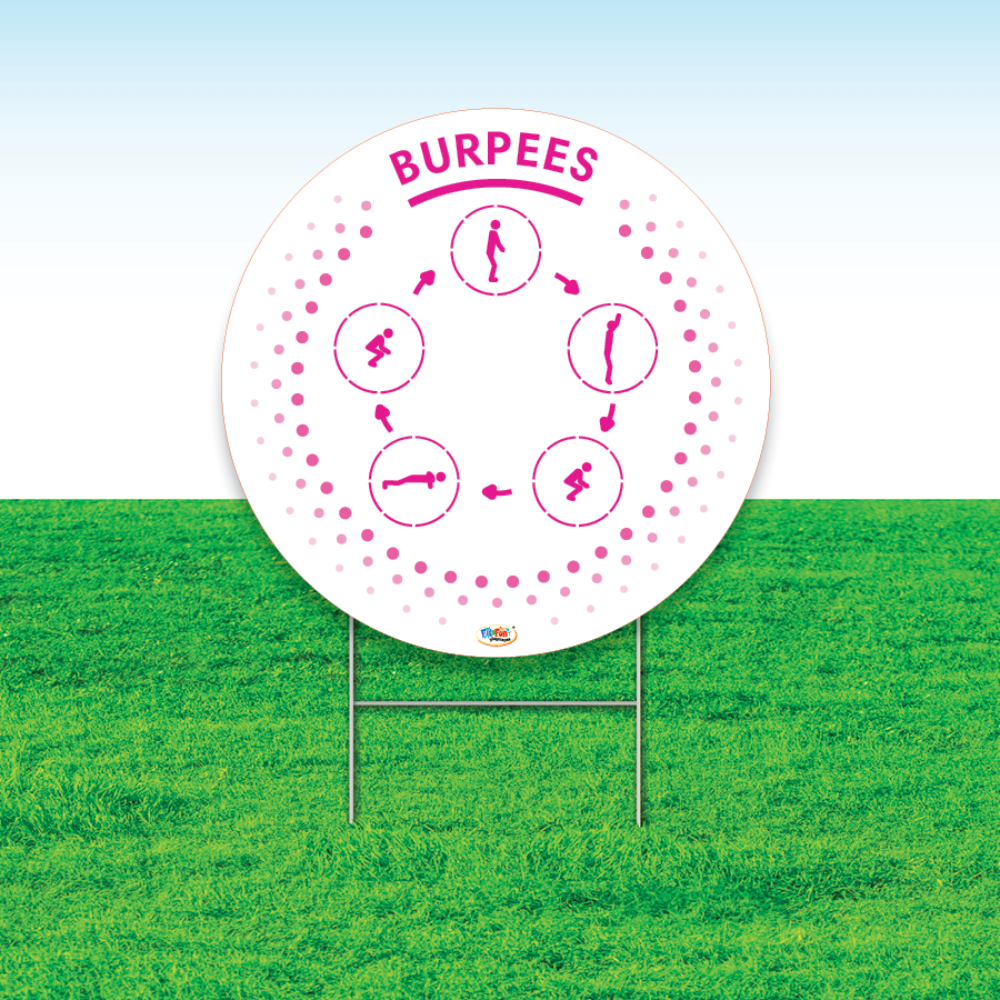 Burpees Fitness Yard Sign
