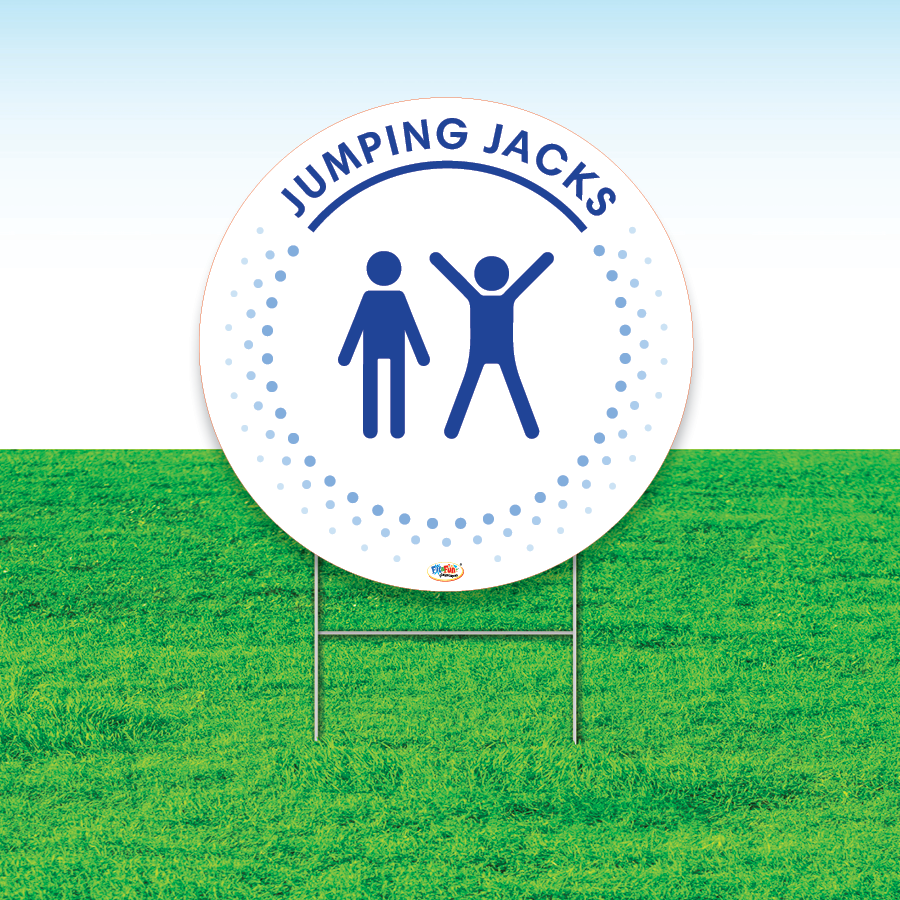 Jumping Jacks Fitness Yard Sign