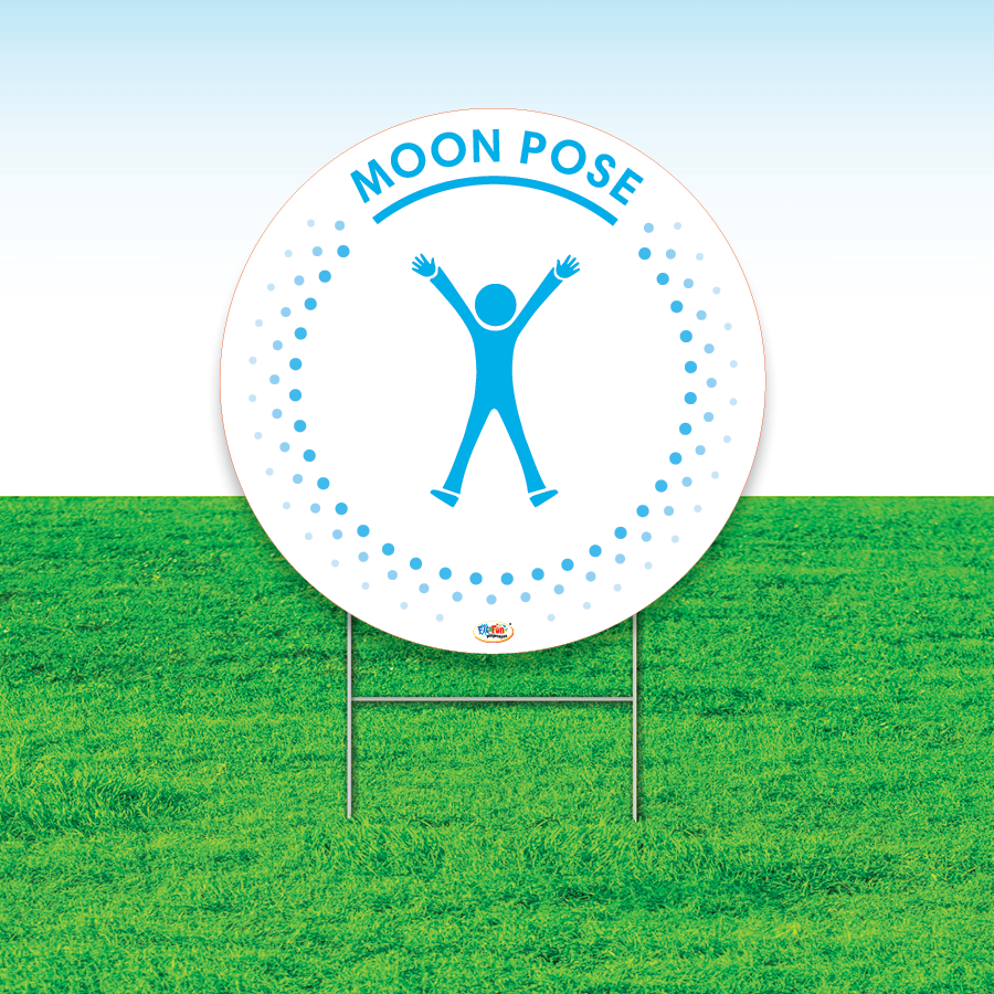 Moon Pose Mindfulness Yard Sign