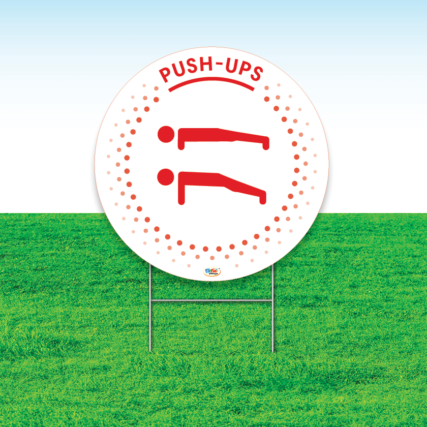 Push-ups Fitness Yard Sign