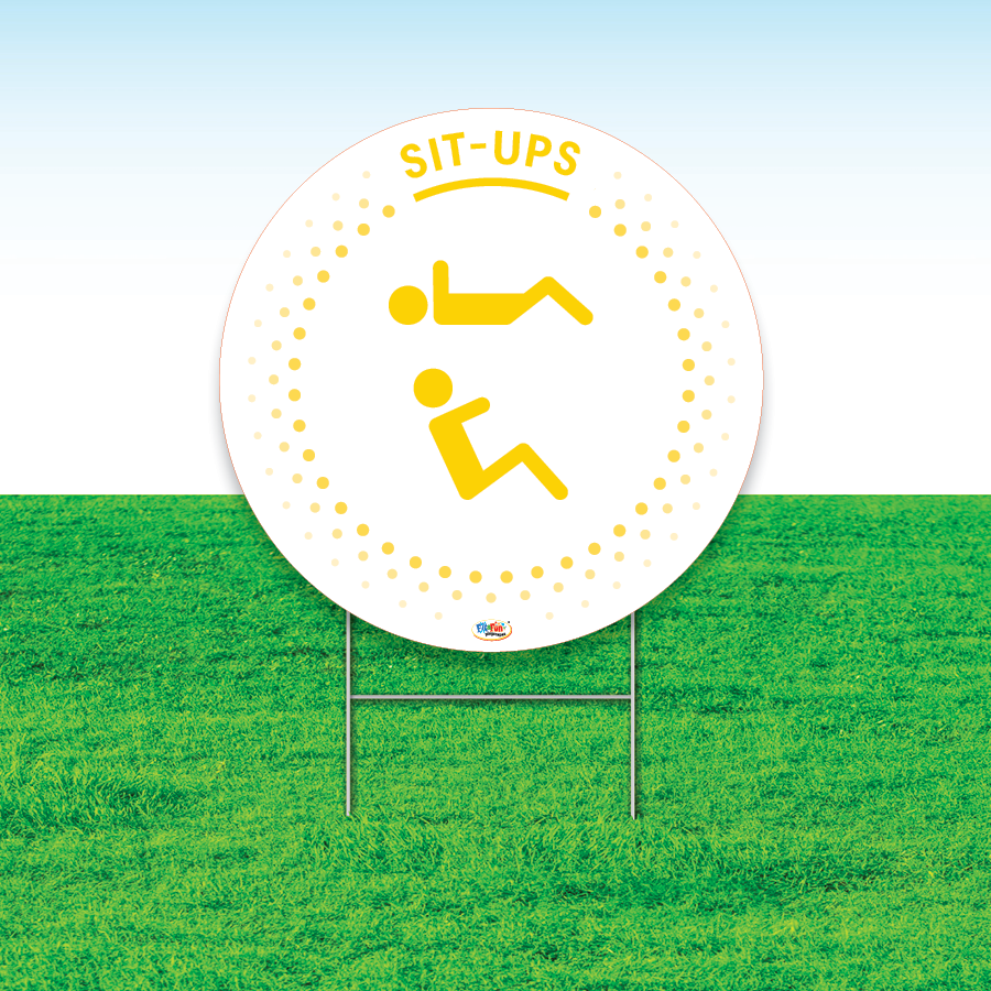 Sit-Ups Fitness Yard Sign