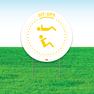 Sit-Ups Fitness Yard Sign