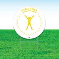 Star Pose Mindfulness Yard Sign