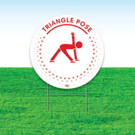 Triangle Pose Mindfulness Yard Sign