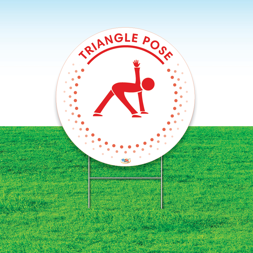 Triangle Pose Mindfulness Yard Sign