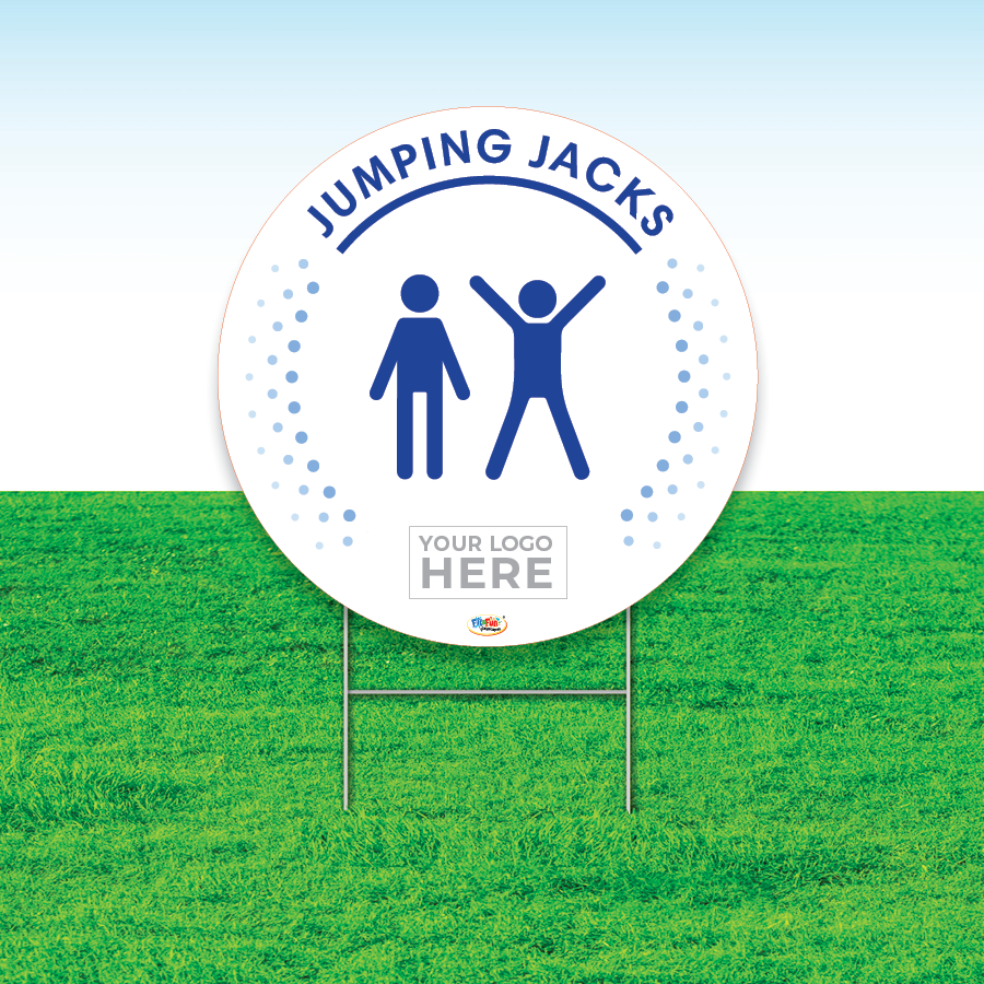 Jumping Jacks Fitness Yard Sign