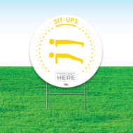 Sit-Ups Fitness Yard Sign