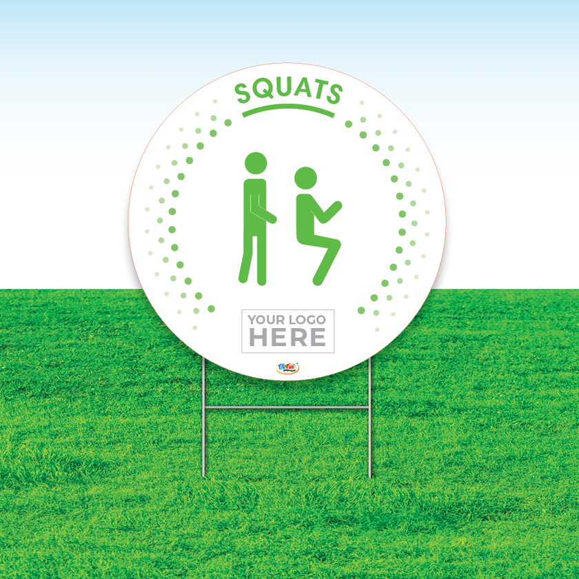 Squats Fitness Yard Sign