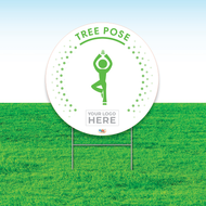 Tree Pose Mindfulness Yard Sign