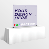Formulate Essential Tabletop Straight Fabric Backwall