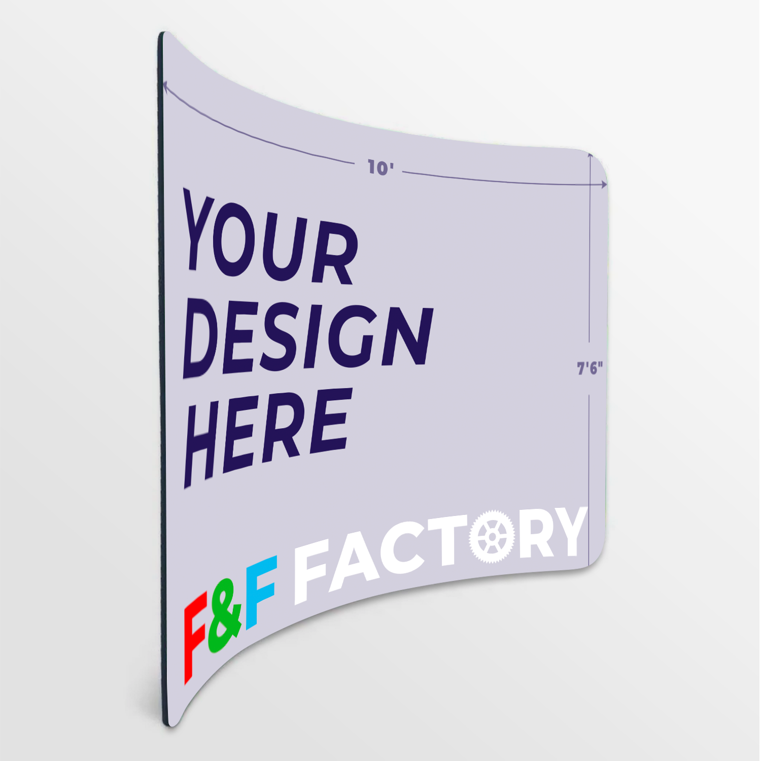 Formulate Master HC1 Horizontal Curve Fabric Backwall