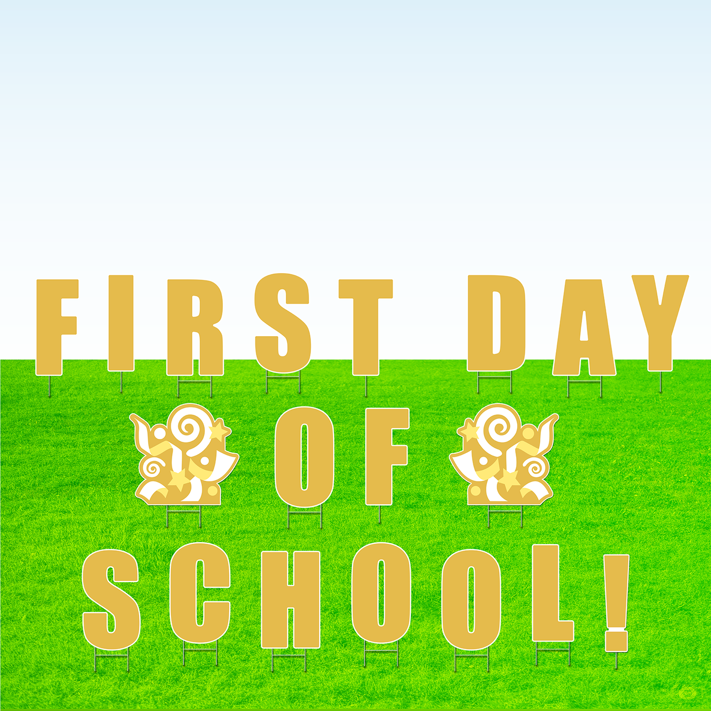 First Day of School! Lawn Letter Package- 30 inches High