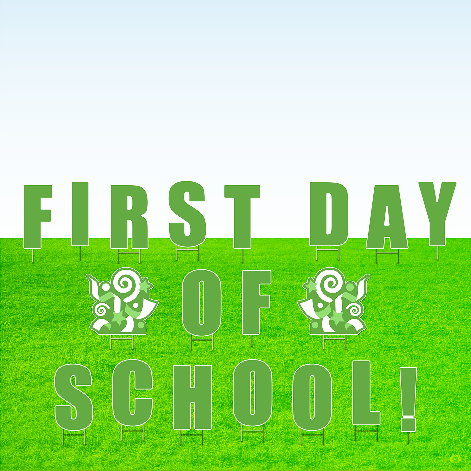 First Day of School! Lawn Letter Package- 30 inches High