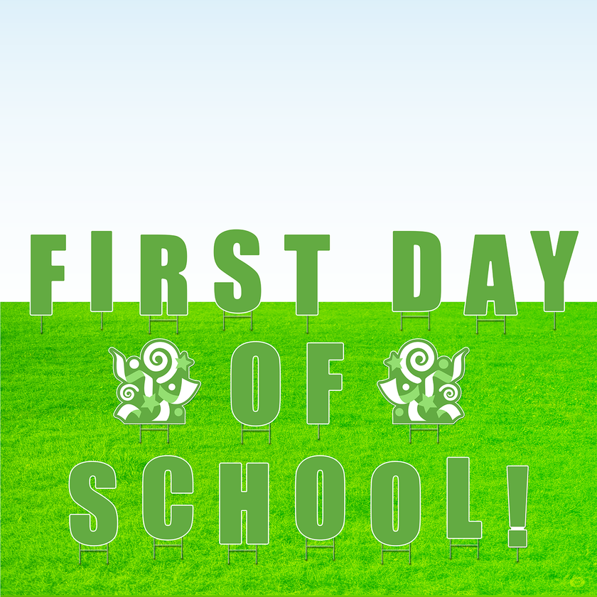 First Day of School! Lawn Letter Package- 30 inches High