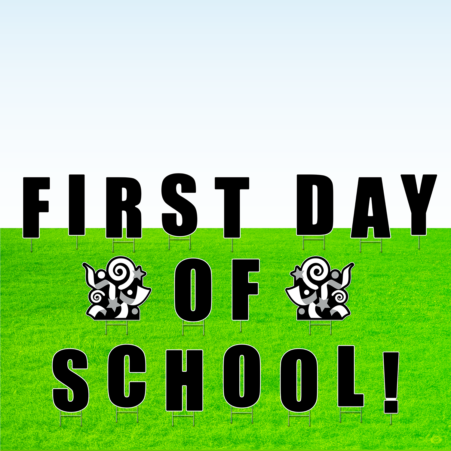 First Day of School! Lawn Letter Package- 30 inches High