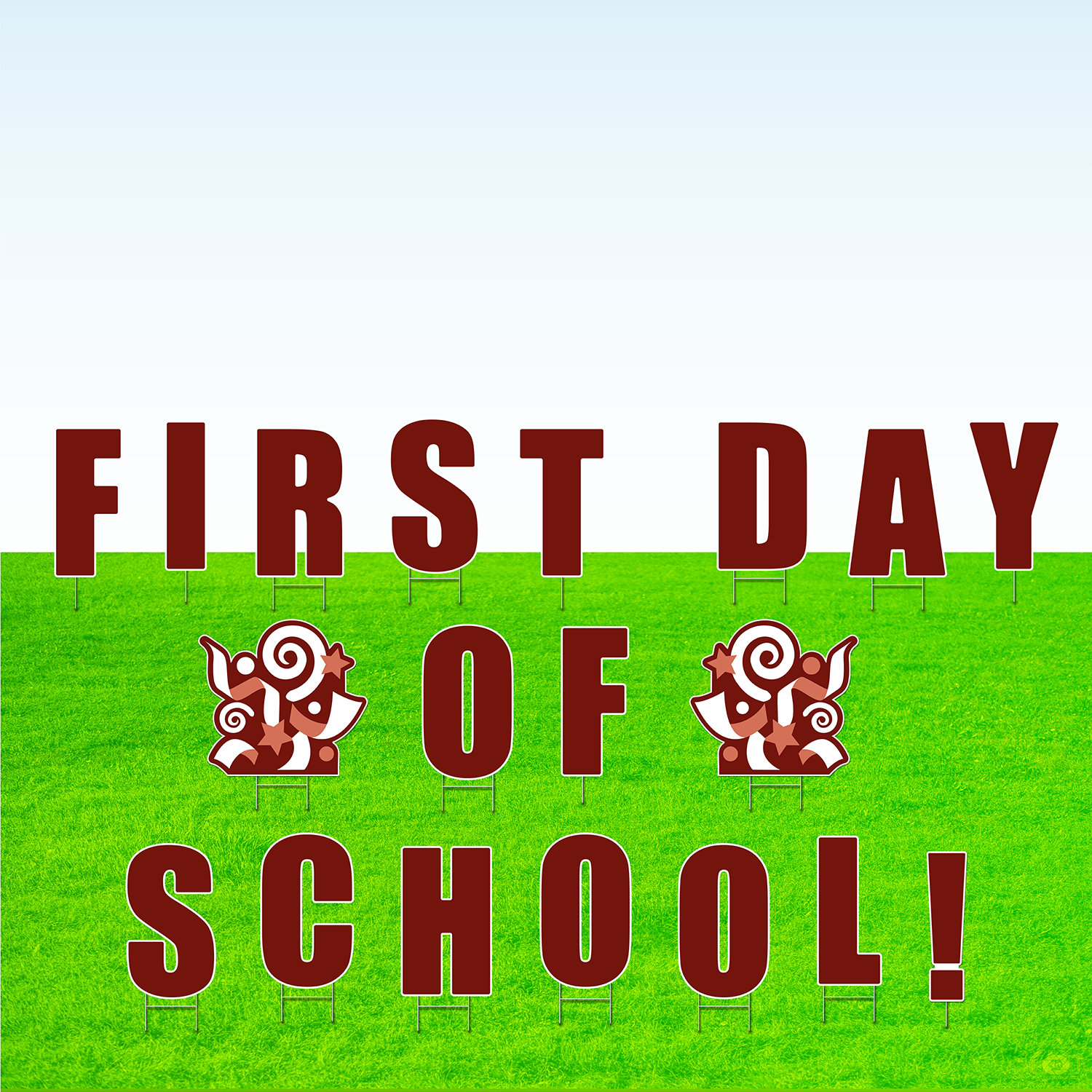 First Day of School! Lawn Letter Package- 30 inches High