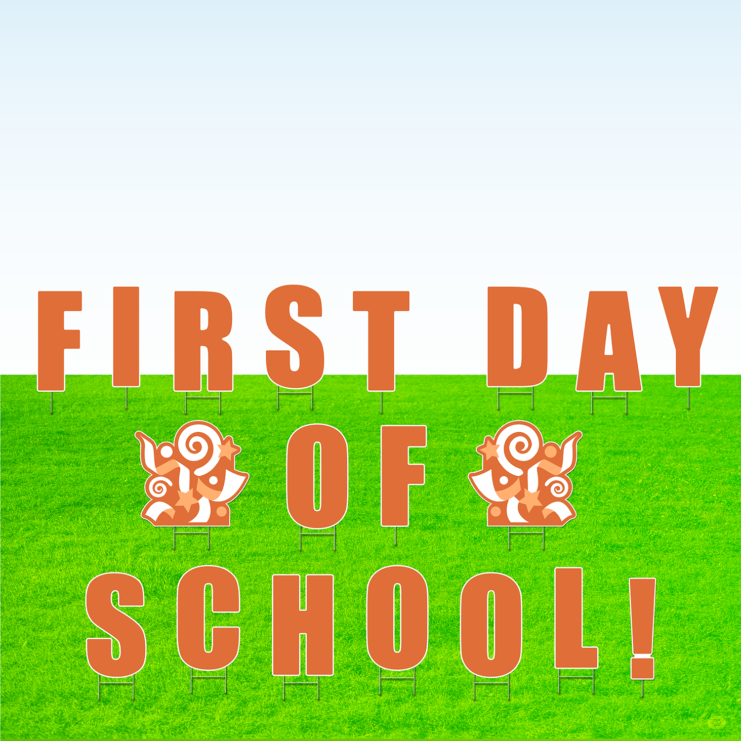 First Day of School! Lawn Letter Package- 30 inches High