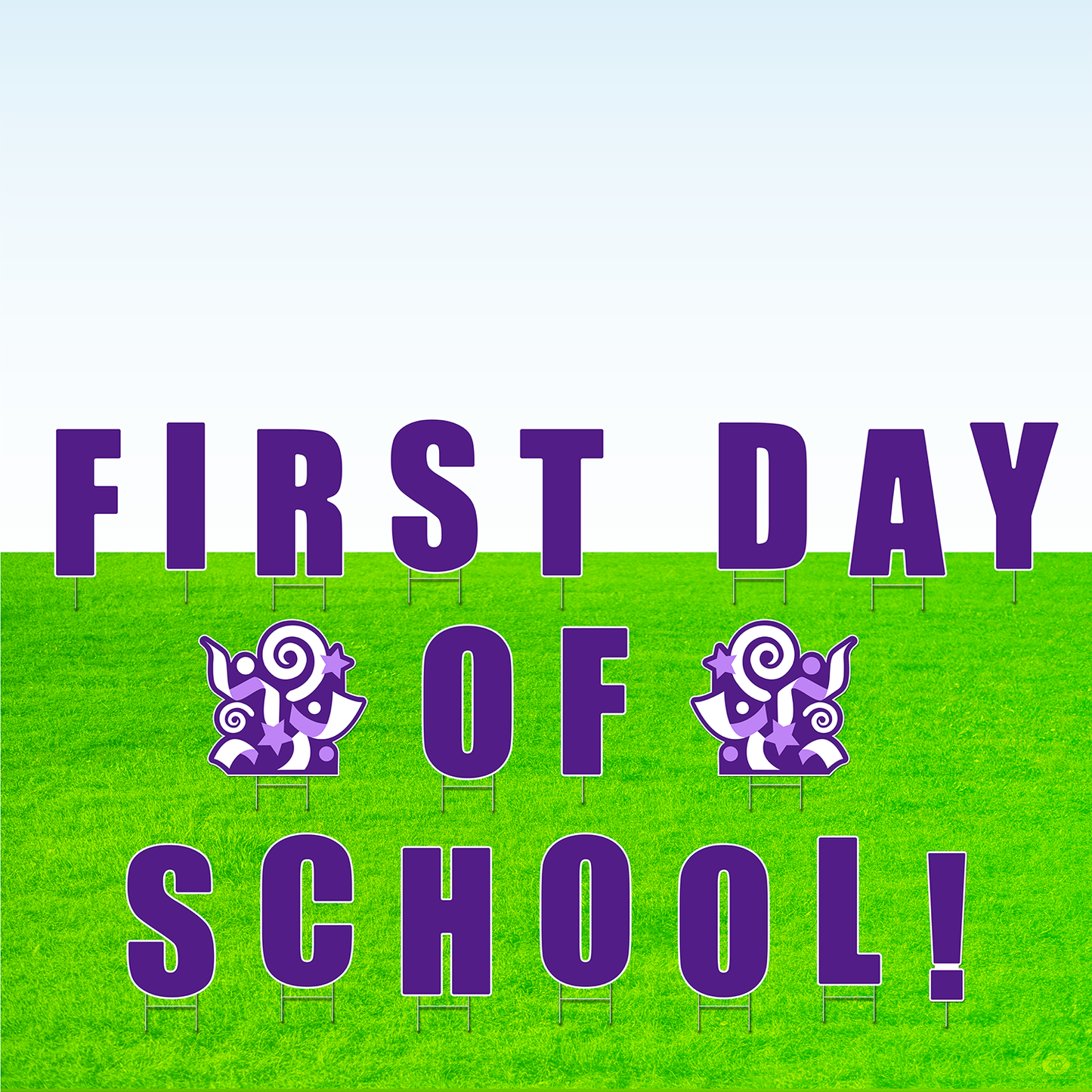 First Day of School! Lawn Letter Package- 30 inches High