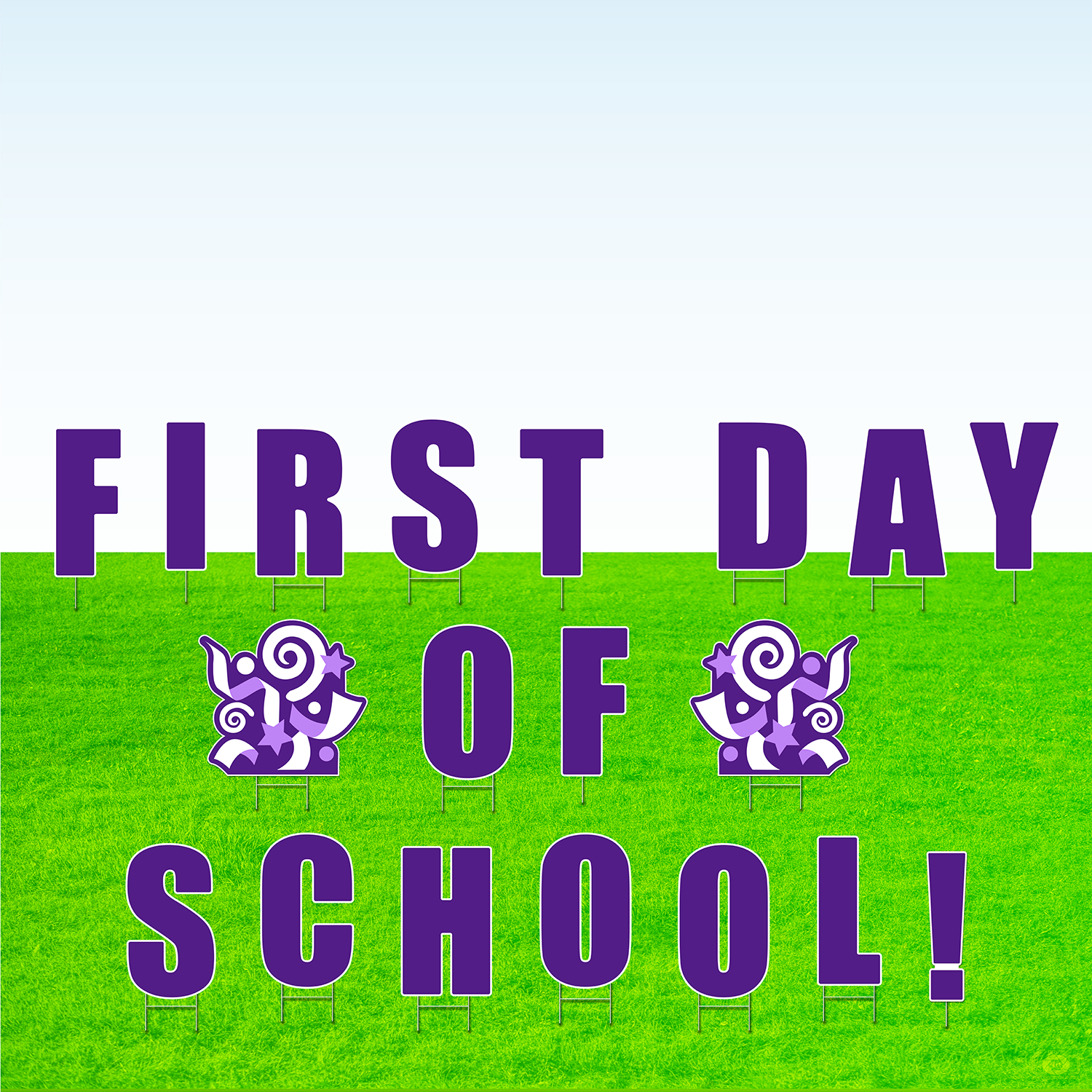First Day of School! Lawn Letter Package- 30 inches High