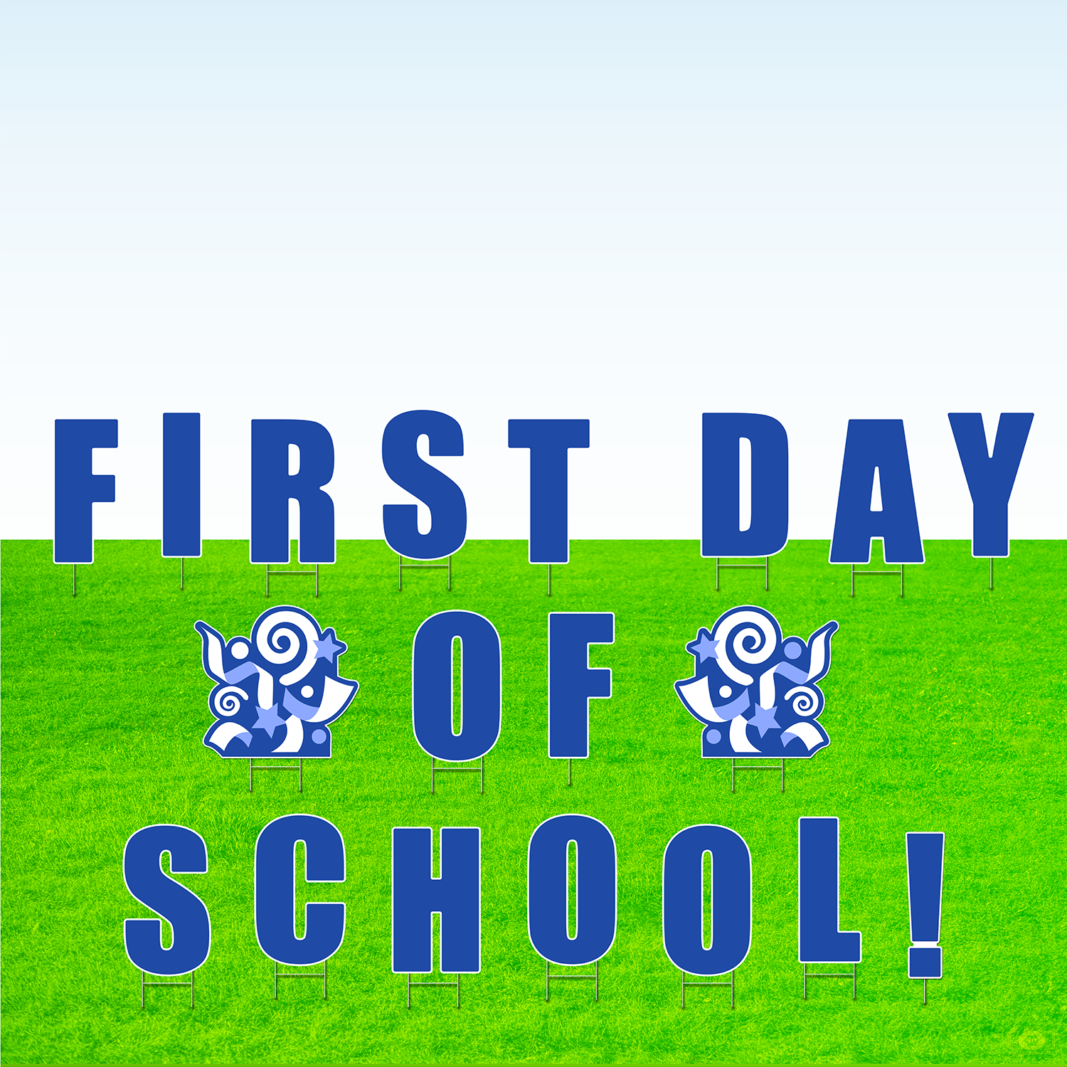 First Day of School! Lawn Letter Package- 30 inches High
