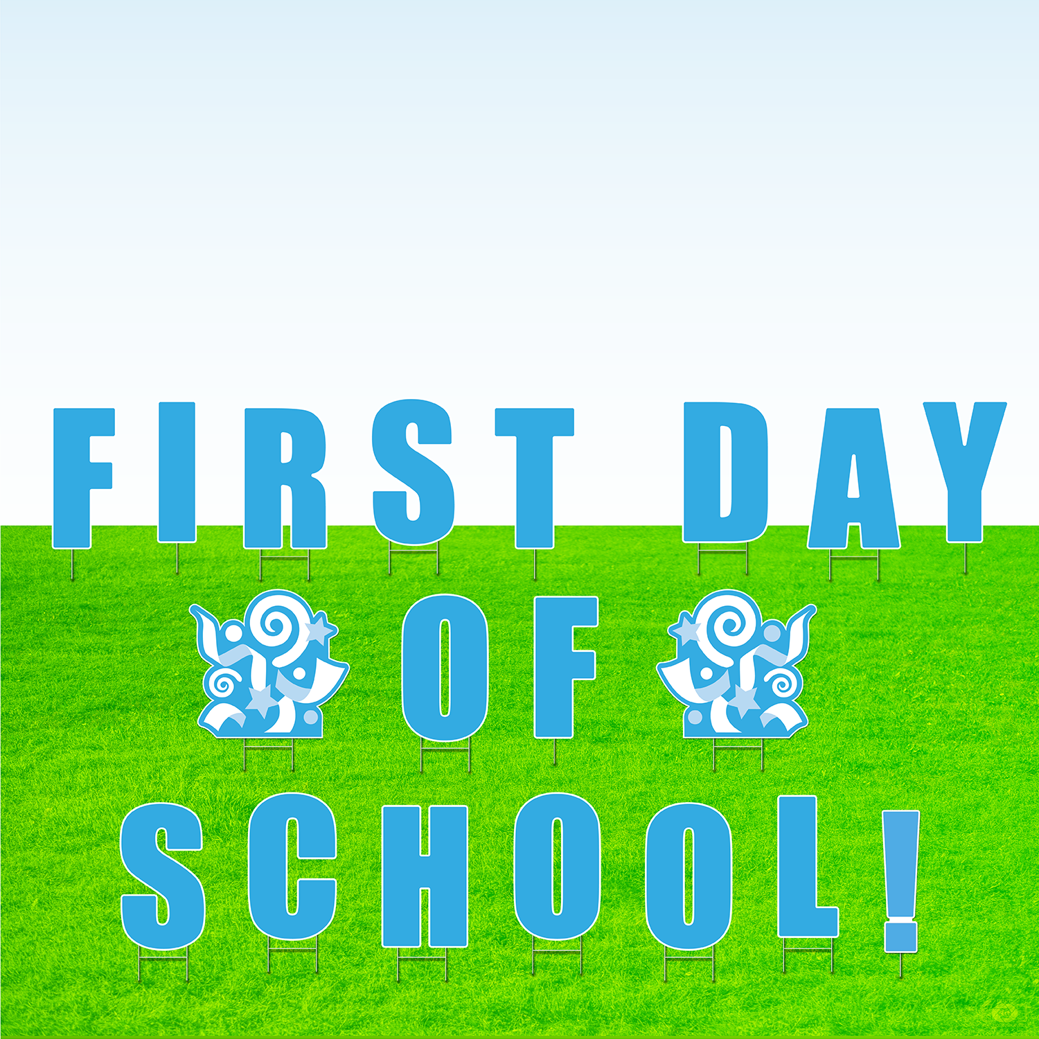First Day of School! Lawn Letter Package- 30 inches High