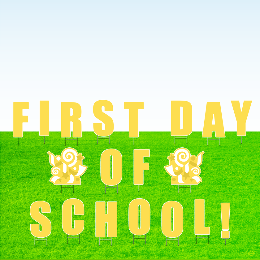 First Day of School! Lawn Letter Package- 30 inches High