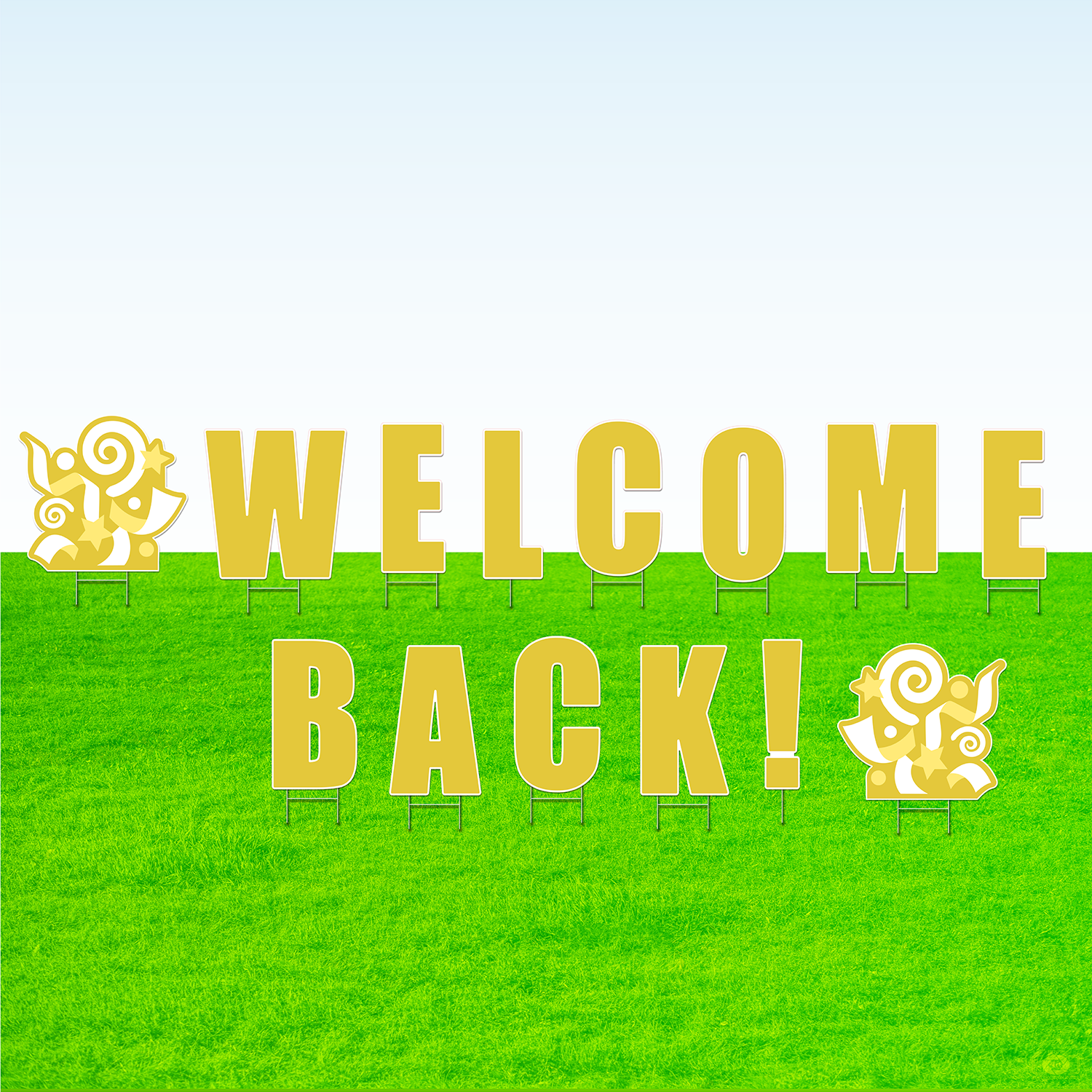 Welcome Back! Lawn Letter Package- 30 inches High
