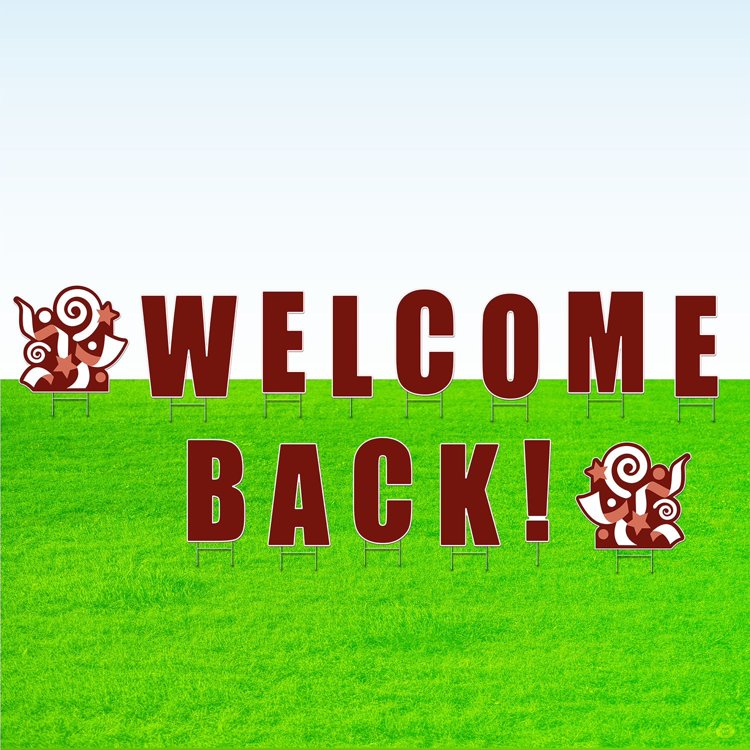 Welcome Back! Lawn Letter Package- 30 inches High