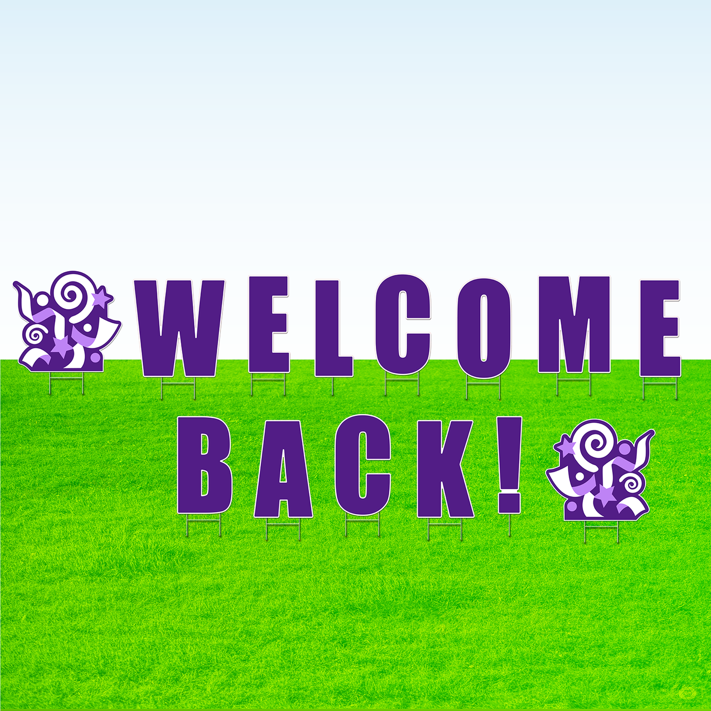 Welcome Back! Lawn Letter Package- 30 inches High