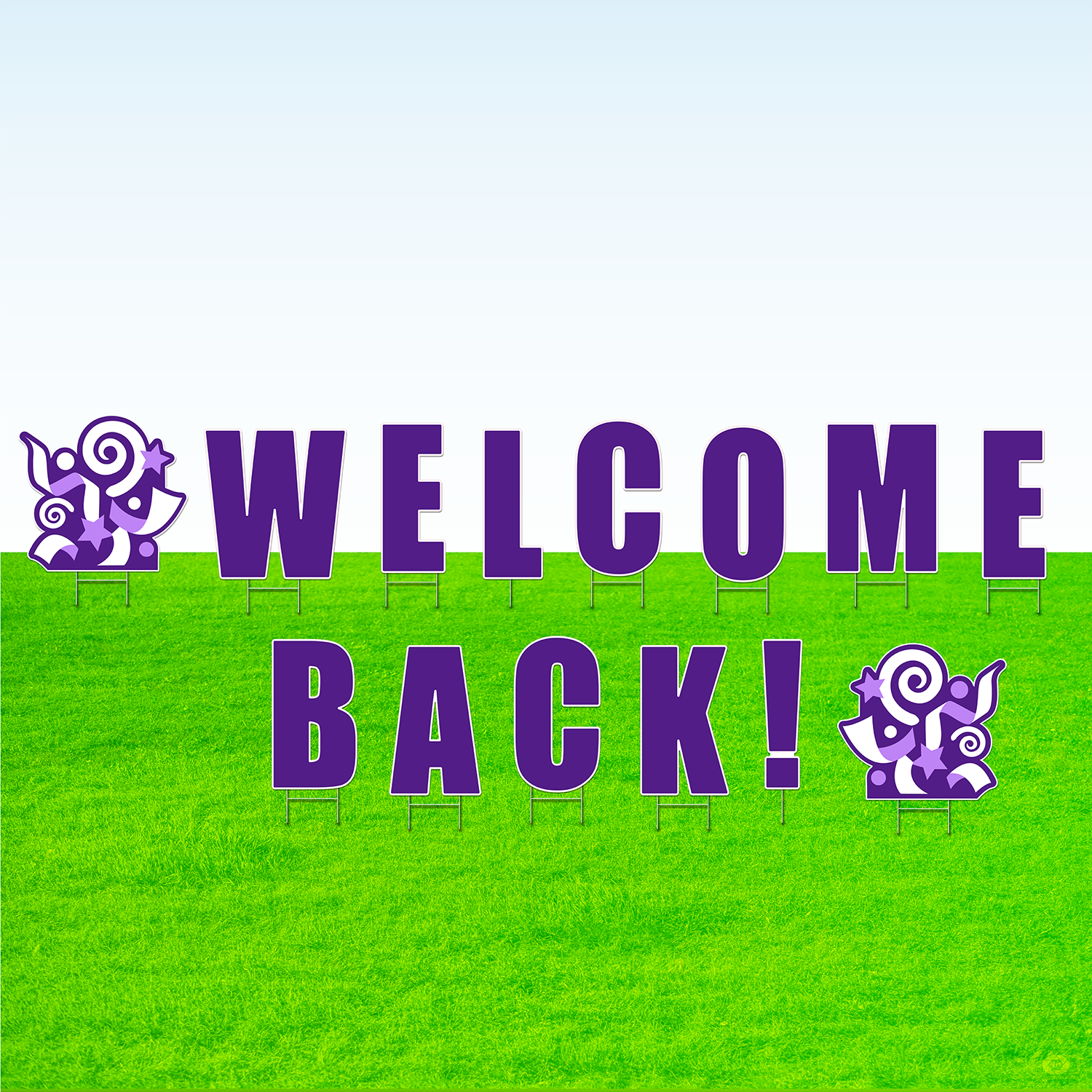 Welcome Back! Lawn Letter Package- 30 inches High