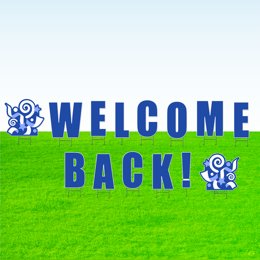 Welcome Back! Lawn Letter Package- 30 inches High