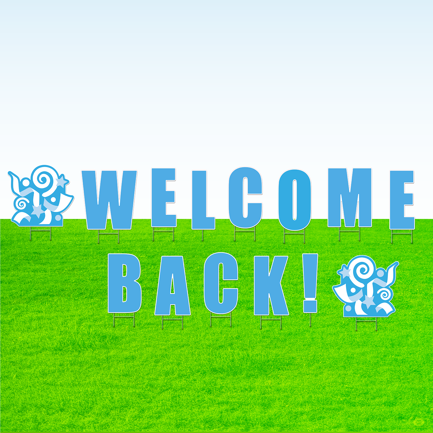 Welcome Back! Lawn Letter Package- 30 inches High