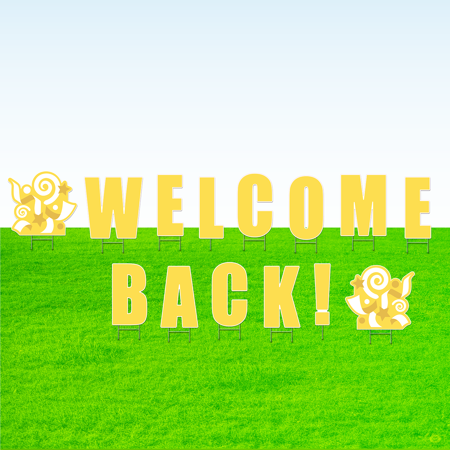 Welcome Back! Lawn Letter Package- 30 inches High